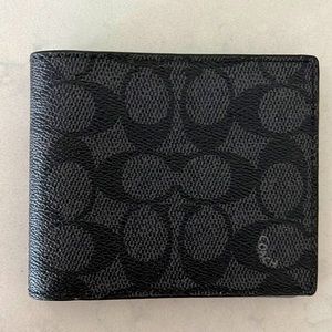 Coach Slim Billfold Wallet In Signature Canvas
